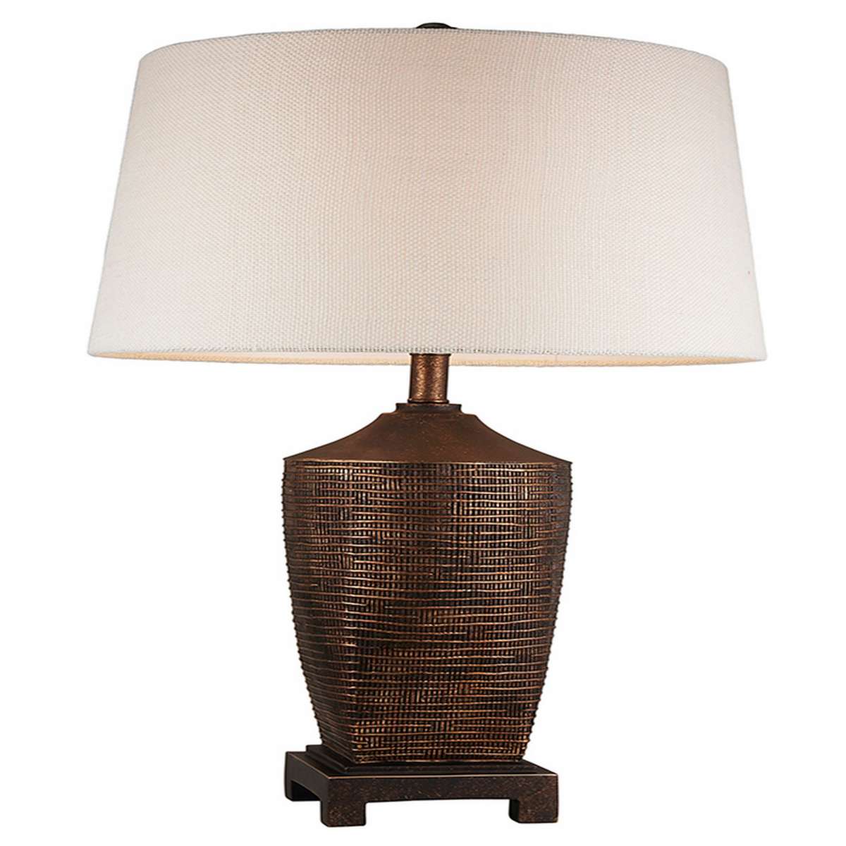Table Lamp With Polyresin Urn Shape Base, Bronze By Benzara | Table Lamps |  Modishstore 