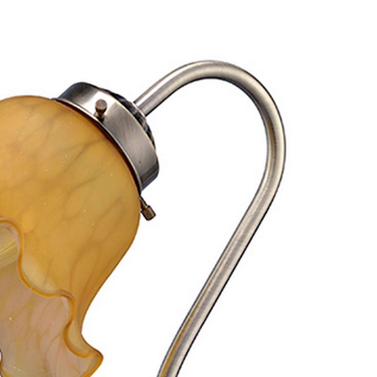 Table Lamp With Gooseneck And Floral Shade, Brown And Yellow By Benzara | Table Lamps |  Modishstore  - 4