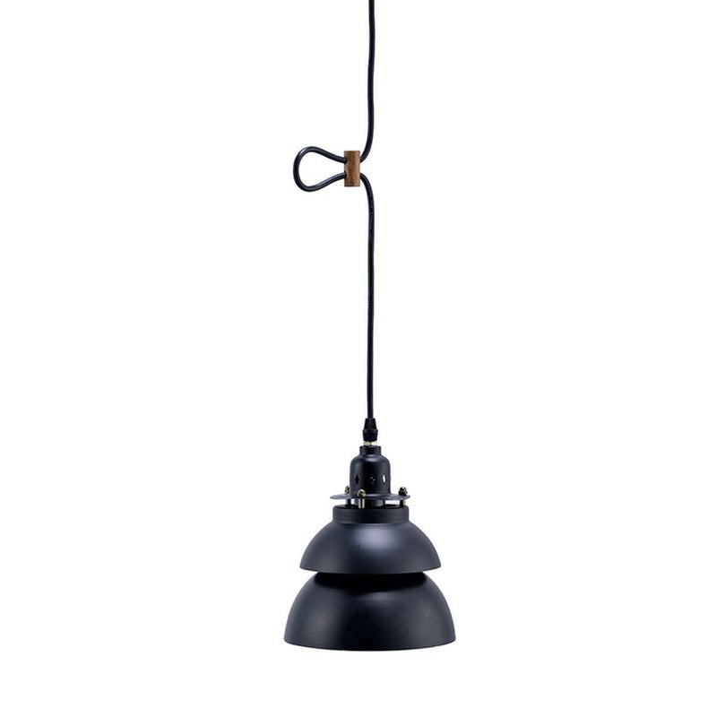Pendant Ceiling With Double Metal Shade, Black By Benzara | Ceiling Lamps |  Modishstore 