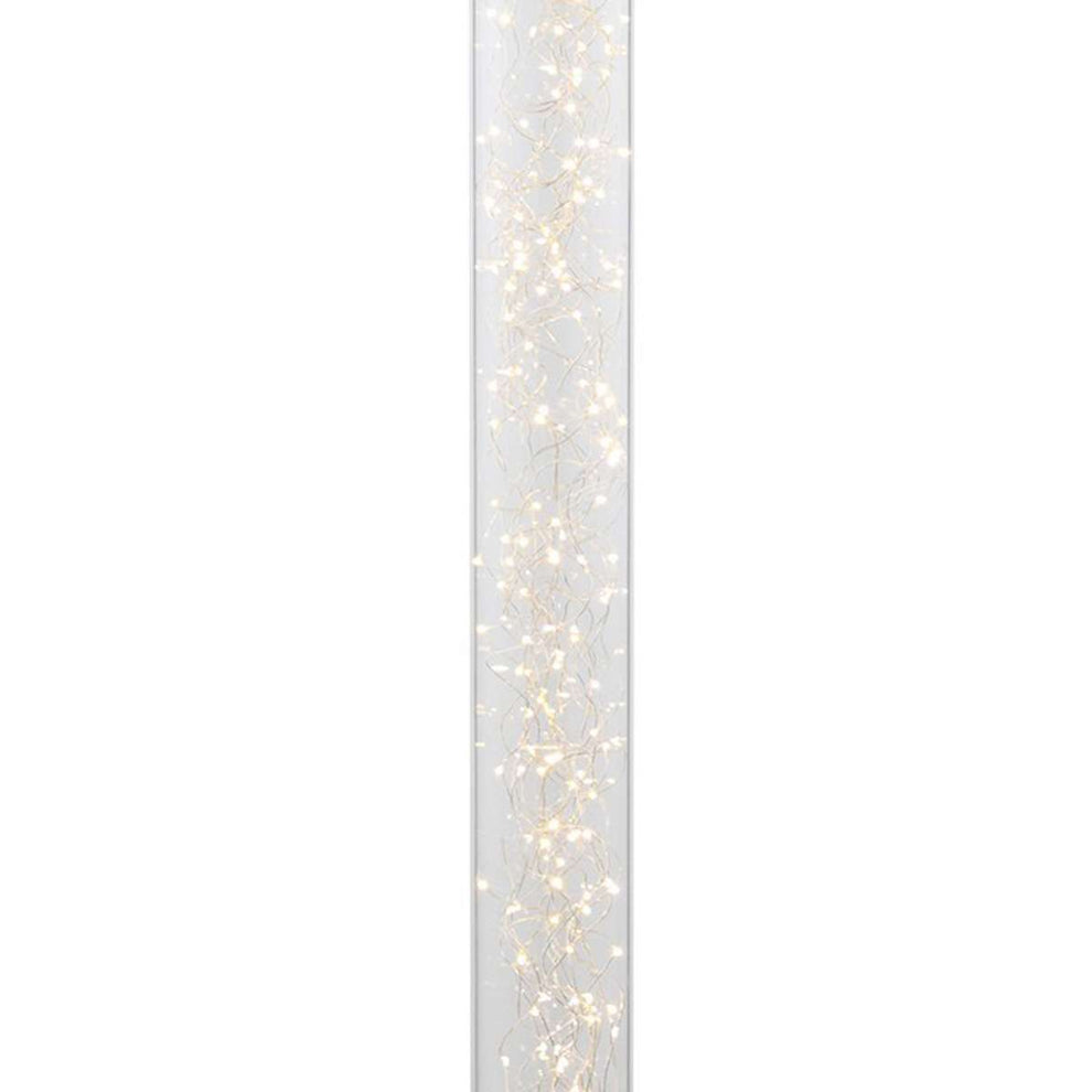 Floor Lamp With 360 Pieces Led Rope Bulbs, Silver By Benzara | Floor Lamps |  Modishstore  - 4
