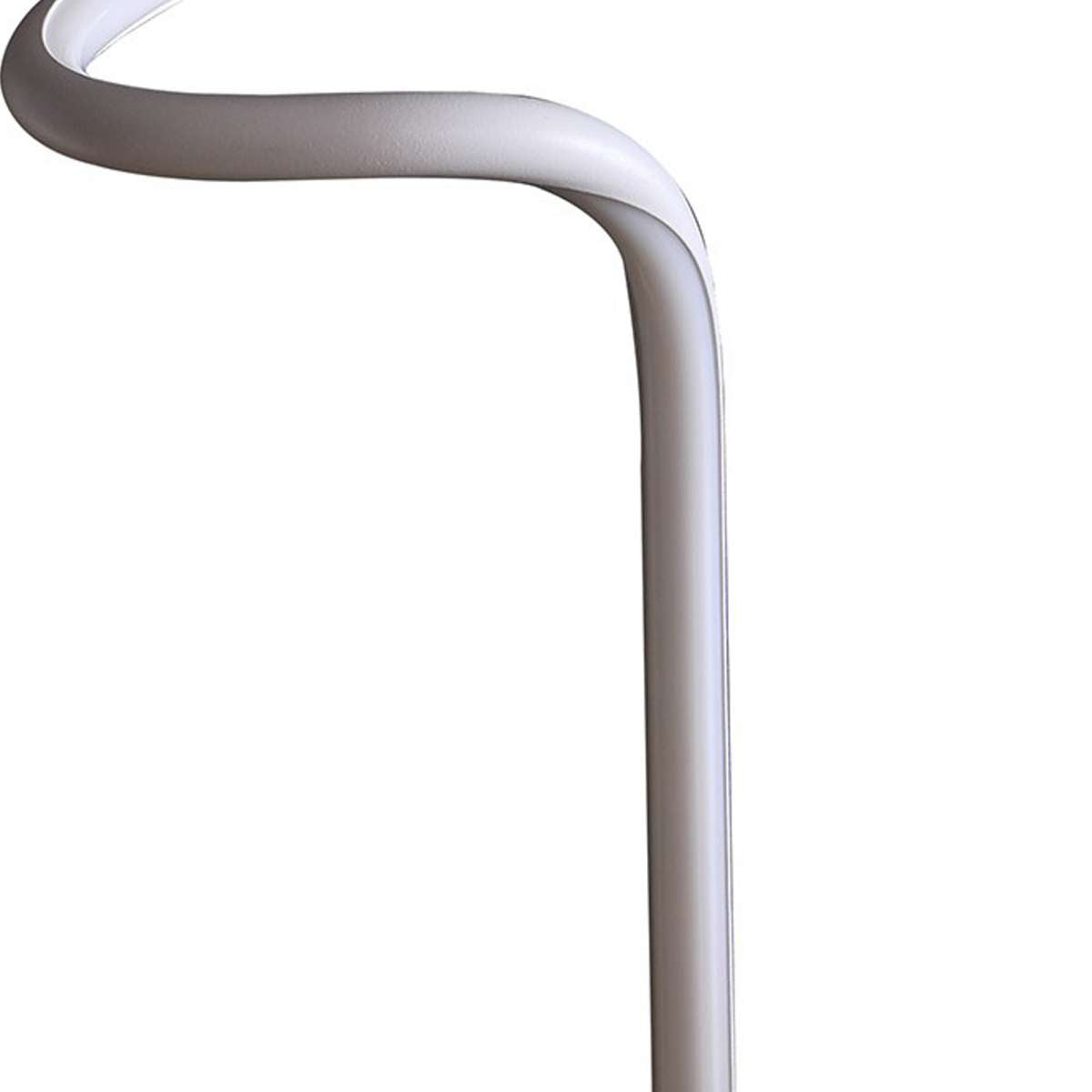 Table Lamp With Metal Curved Integrated Led, Matte White By Benzara | Table Lamps |  Modishstore  - 4
