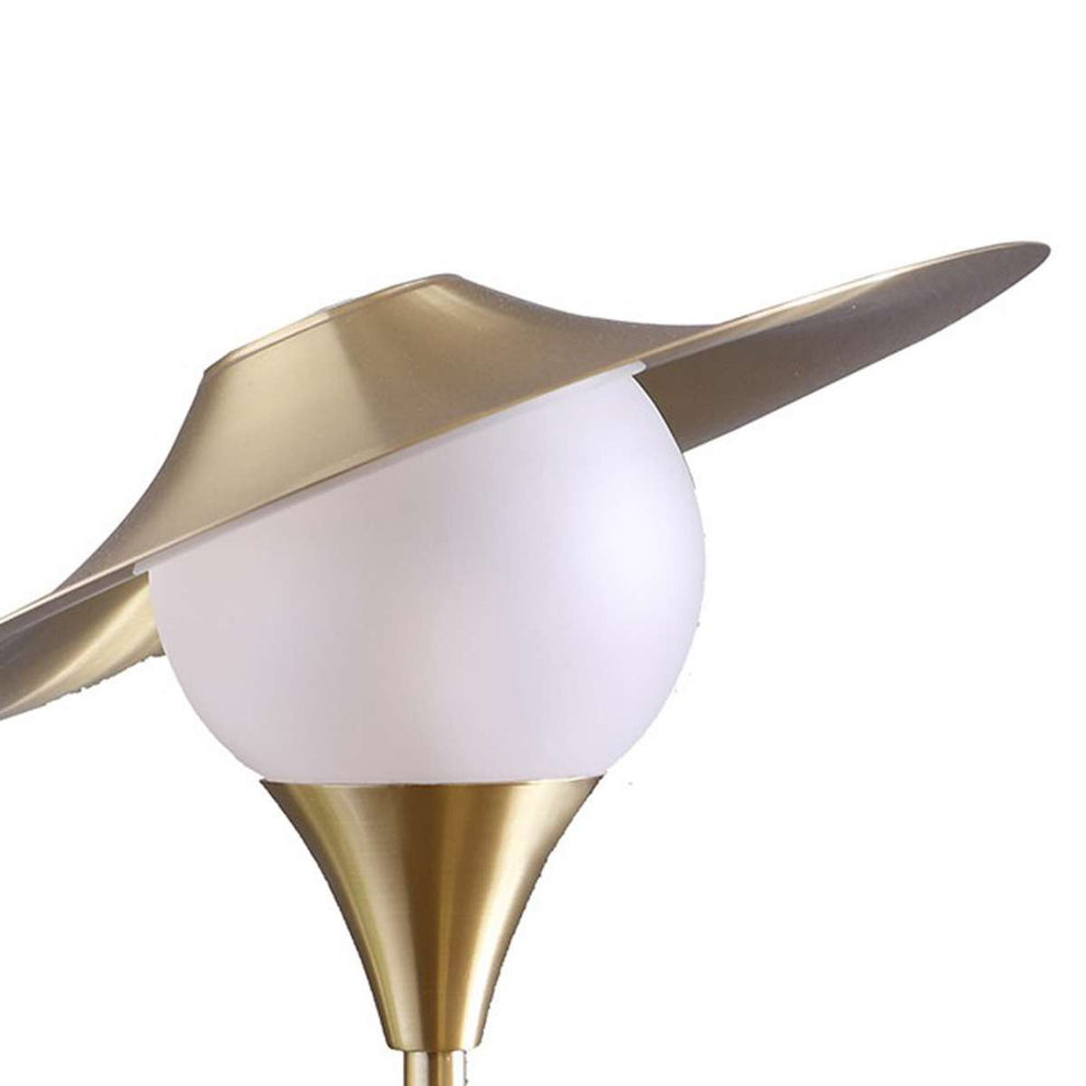 Table Lamp With Metal Base And Glass Globe Shade, Gold By Benzara | Table Lamps |  Modishstore  - 3