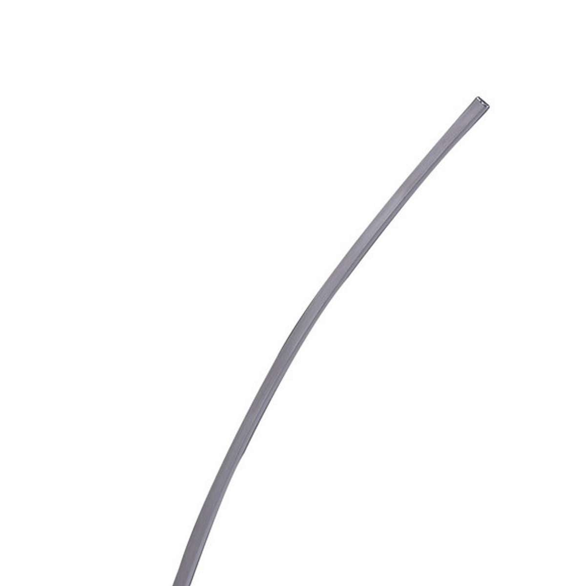 Floor Led Lamp With Metal Arched Design, Brushed Silver By Benzara | Floor Lamps |  Modishstore  - 2