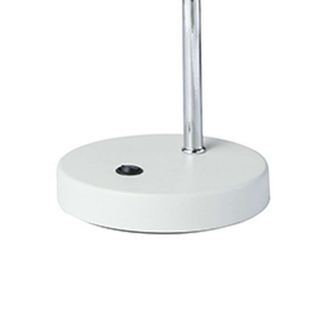 Table Lamp With Adjustable Goose Neck And Shade, White By Benzara | Table Lamps |  Modishstore  - 4