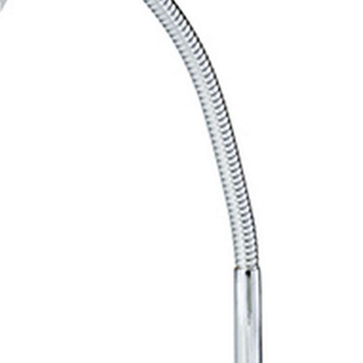 Table Lamp With Adjustable Goose Neck And Shade, White By Benzara | Table Lamps |  Modishstore  - 3