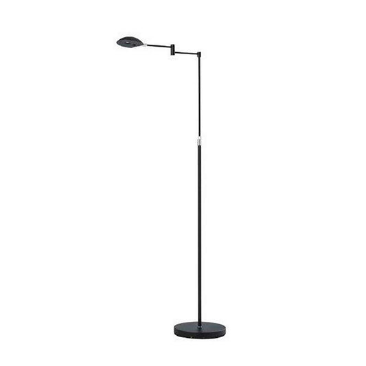 Floor Lamp With Adjustable Swing Arm And Height, Black By Benzara | Floor Lamps |  Modishstore 