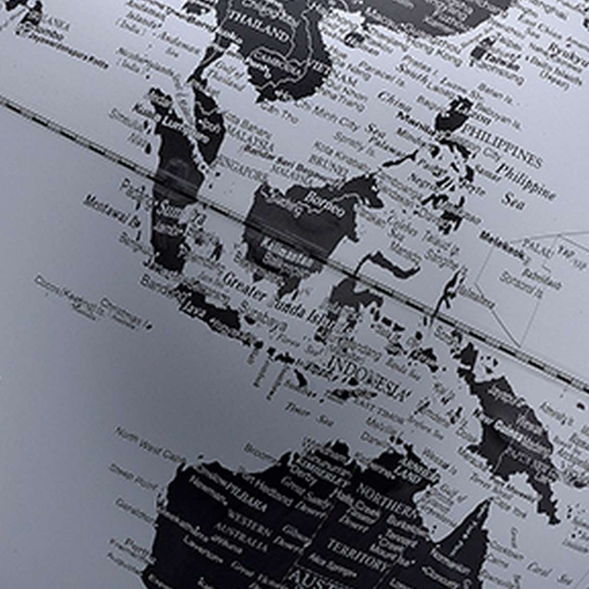 Globe Accent Decor With Inbuilt Led, Black And Gray By Benzara | Office Accessories |  Modishstore  - 4