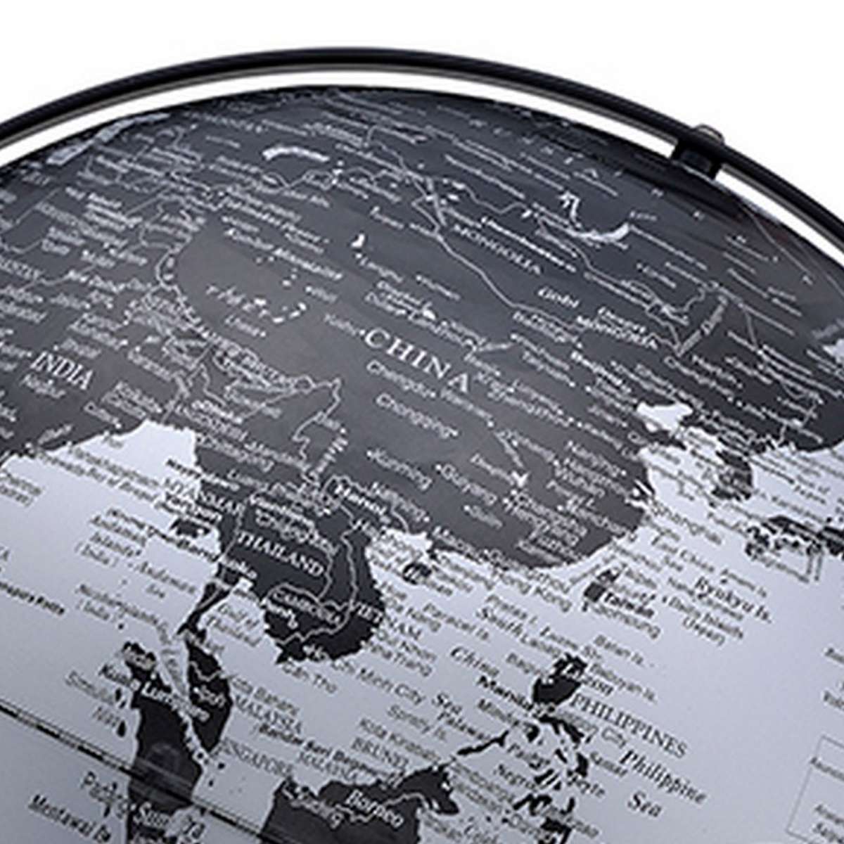 Globe Accent Decor With Inbuilt Led, Black And Gray By Benzara | Office Accessories |  Modishstore  - 3