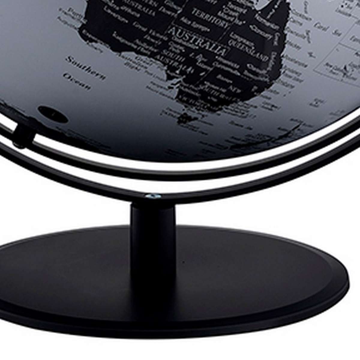 Globe Accent Decor With Inbuilt Led, Black And Gray By Benzara | Office Accessories |  Modishstore  - 2