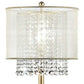 Floor Lamp With Hanging Crystal Accents, White And Gold By Benzara | Floor Lamps |  Modishstore  - 5