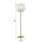 Floor Lamp With Hanging Crystal Accents, White And Gold By Benzara | Floor Lamps |  Modishstore  - 2