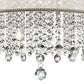 Ceiling Lamp With Hanging Crystal Accents, White And Clear By Benzara | Ceiling Lamps |  Modishstore  - 3