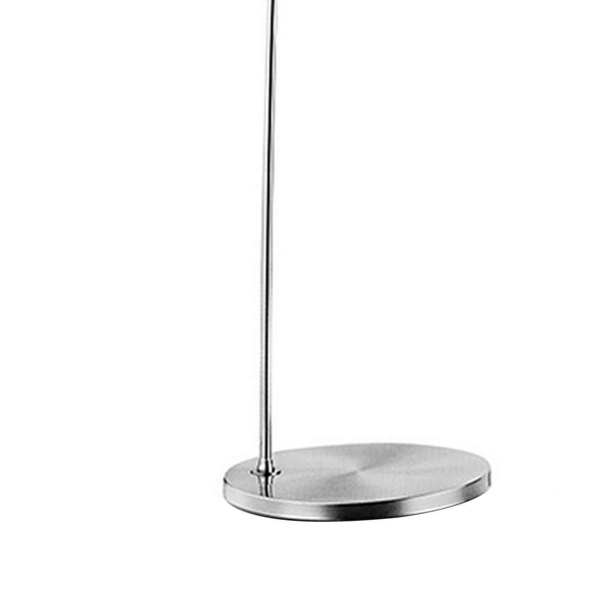 Floor Lamp With Arched Metal Body, Silver And Beige By Benzara | Floor Lamps |  Modishstore  - 3