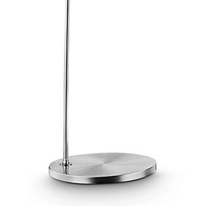 Floor Lamp With Arched Metal Body, Silver And White By Benzara | Floor Lamps |  Modishstore  - 3