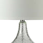 Table Lamp With Pot Bellied Glass Body, Clear And White By Benzara | Table Lamps |  Modishstore  - 4