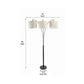 Floor Lamp With 3 Arched Arms And Fabric Shades, Bronze By Benzara | Floor Lamps |  Modishstore  - 2