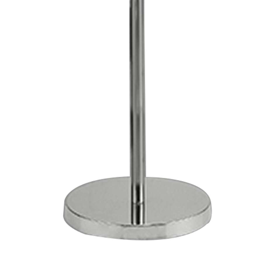 Floor Lamp With Metal Frame And Crystal Accent, White By Benzara | Floor Lamps |  Modishstore  - 3