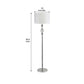 Floor Lamp With Metal Frame And Crystal Accent, White By Benzara | Floor Lamps |  Modishstore  - 2