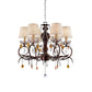Ceiling Lamp With Scrolled Frame And 6 Bell Shade, Bronze By Benzara | Ceiling Lamps |  Modishstore 