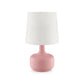 Table Lamp With Teardrop Metal Base And Fabric Shade, Pink By Benzara | Table Lamps |  Modishstore 