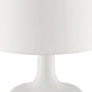 Table Lamp With Teardrop Metal Base And Fabric Shade, White By Benzara | Table Lamps |  Modishstore  - 5