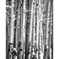 3 Panel Canvas Foldable Screen With Birch Print, Black And White By Benzara | Room Divider |  Modishstore  - 4