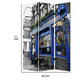 3 Panel Blue Eyed Maid Print Foldable Room Divider, Blue By Benzara | Room Divider |  Modishstore  - 2