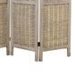 Cottage Style 3 Panel Room Divider With Willow Weaving, Gray By Benzara | Room Divider |  Modishstore  - 3