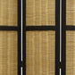 Cottage Style 3 Panel Room Divider With Willow Weaving, Black And Brown By Benzara | Room Divider |  Modishstore  - 4