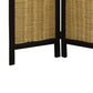 Cottage Style 3 Panel Room Divider With Willow Weaving, Black And Brown By Benzara | Room Divider |  Modishstore  - 3