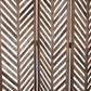 3 Panel Foldable Wooden Screen With Herringbone Pattern, Brown By Benzara | Room Divider |  Modishstore  - 5