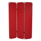 Transitional 3 Panel Wooden Screen With Nailhead Trim, Red By Benzara | Room Divider |  Modishstore  - 2
