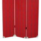 Transitional 3 Panel Wooden Screen With Nailhead Trim, Red By Benzara | Room Divider |  Modishstore  - 5