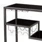 Contemporary Style Metal Bar Cart With Tempered Glass Shelves, Gunmetal Gray Black By Benzara | Bar Carts | Modishstore - 2