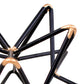 Intersecting Iron Wire Star Decor With Accented Joints, Black And Gold By Benzara | Decor |  Modishstore  - 4