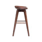 Contoured Seat Wooden Frame Swivel Barstool With Angled Legs, Dark Brown By Benzara | Bar Stools & Tables | Modishstore - 4