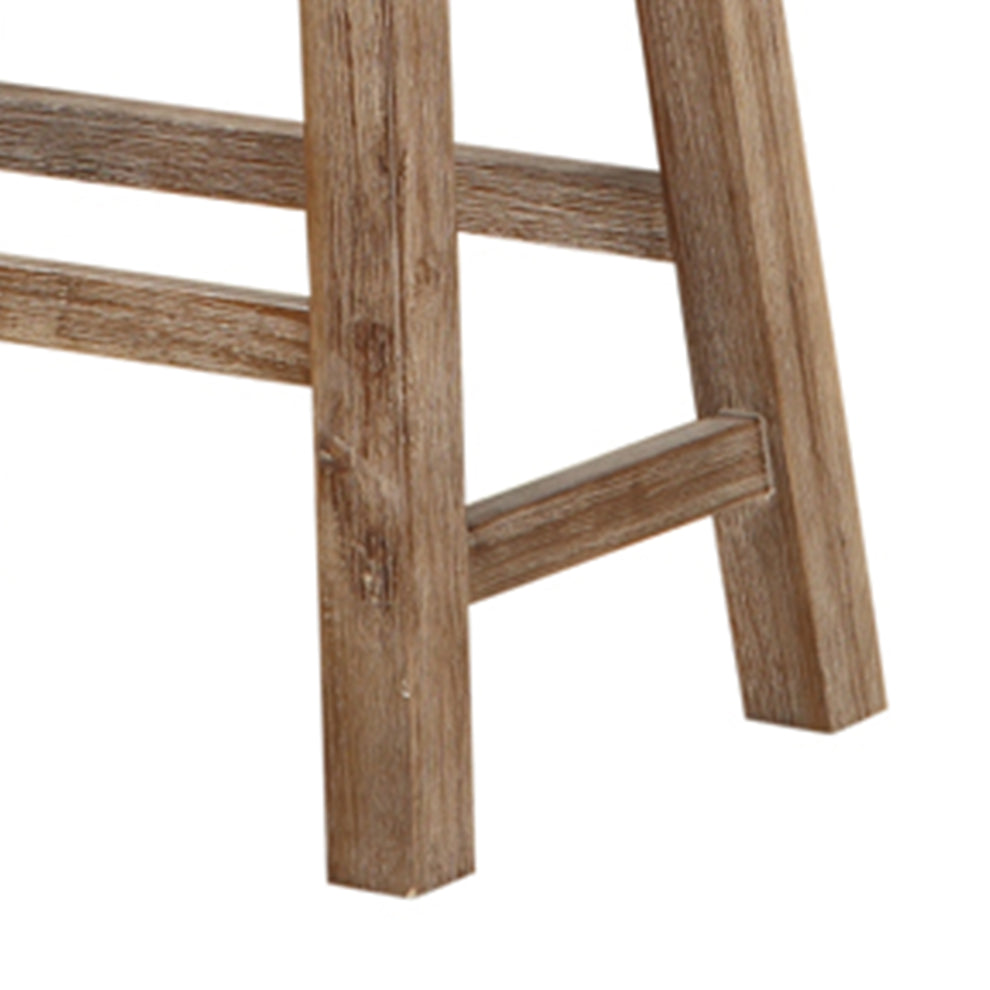 Wooden Frame Saddle Seat Counter Height Stool With Angled Legs, Gray By Benzara | Bar Stools & Table |  Modishstore  - 5