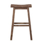 Wooden Frame Saddle Seat Bar Height Stool With Angled Legs, Large, Gray By Benzara | Bar Stools & Table |  Modishstore  - 4