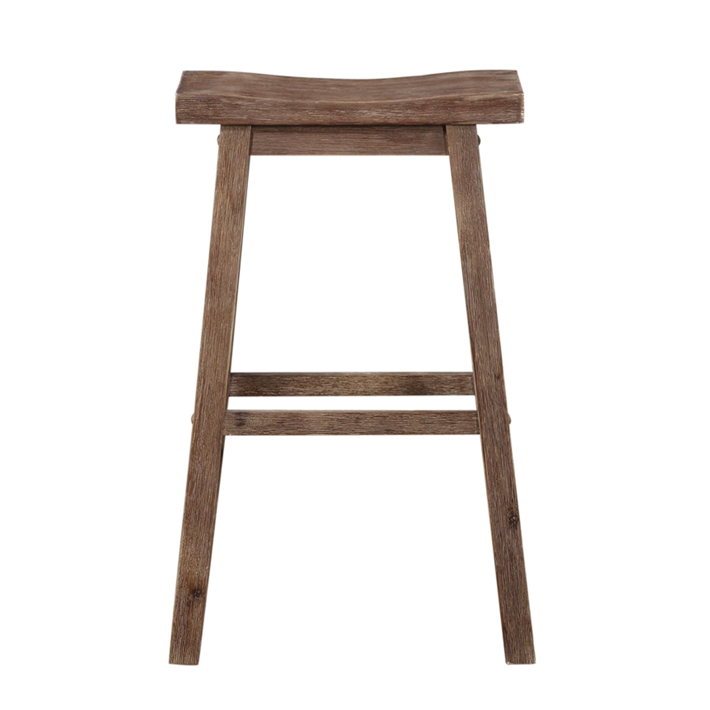 Wooden Frame Saddle Seat Bar Height Stool With Angled Legs, Large, Gray By Benzara | Bar Stools & Table |  Modishstore  - 4