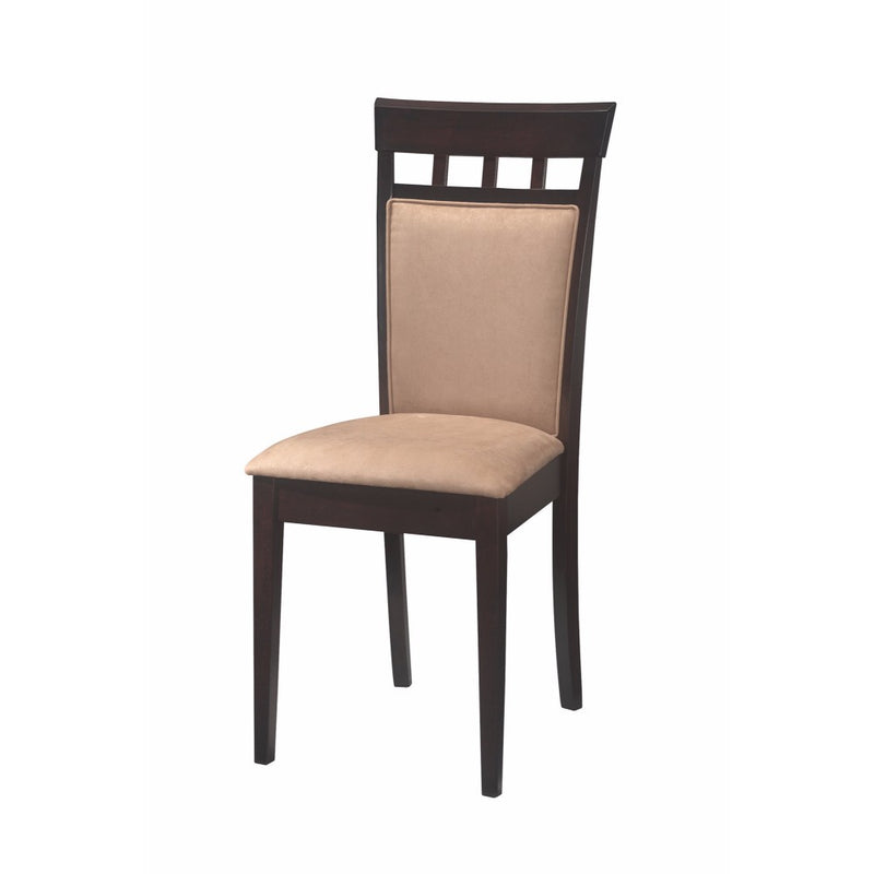 Upholstered Back Panel Dining Chair With Fabric Seat, Beige And Brown, Set Of 2 By Benzara | Dining Chairs |  Modishstore 
