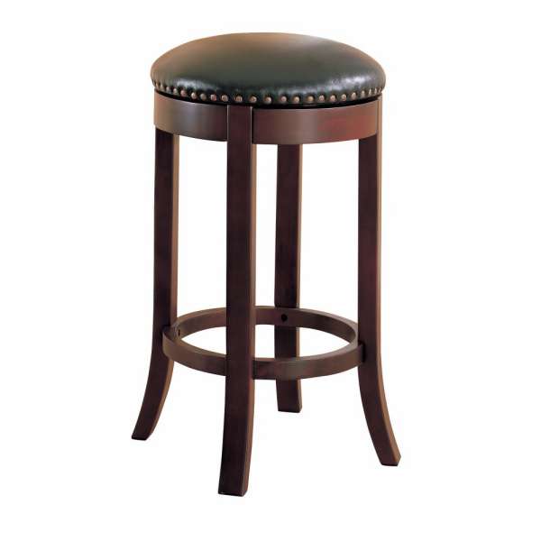 Contemporary 29" Swivel Bar Stool With Upholstered Seat, Brown ,Set Of 2  By Benzara | Bar Stools & Table |  Modishstore 