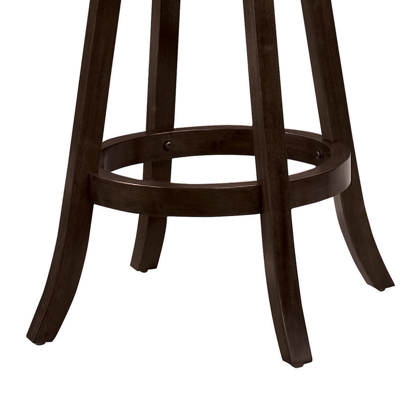 29" Swivel Bar Stool With Upholstered Seat, Black And Brown ,Set Of 2 By Benzara | Bar Stools | Modishstore - 6
