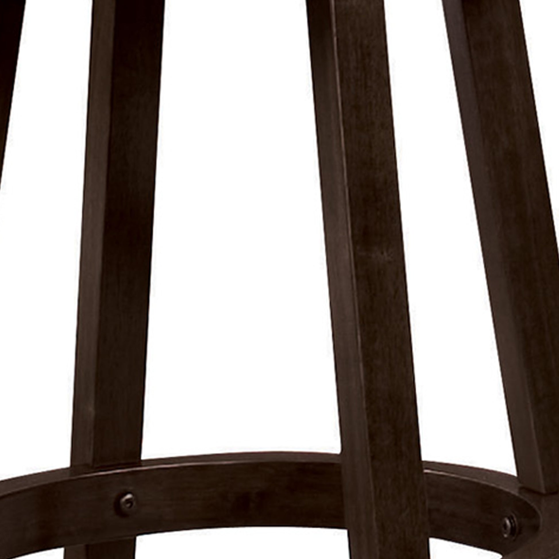 29" Swivel Bar Stool With Upholstered Seat, Black And Brown ,Set Of 2 By Benzara | Bar Stools | Modishstore - 4