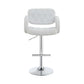 Modern Style Adjustable Height Bar Stool, White  By Benzara | Bar Stools |  Modishstore  - 2