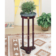 Ideally Classic Accent Table, Merlot Brown  By Benzara