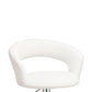 Contemporary Faux Leather Bar Stool, White By Benzara | Bar Stools | Modishstore - 3