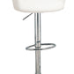 Contemporary Faux Leather Bar Stool, White By Benzara | Bar Stools | Modishstore - 4