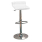 Contemporary Backless Seat Bar Stool, White ,Set Of 2  By Benzara | Bar Stools |  Modishstore 