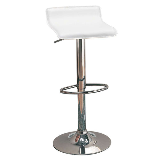 Contemporary Backless Seat Bar Stool, White ,Set Of 2  By Benzara | Bar Stools |  Modishstore 