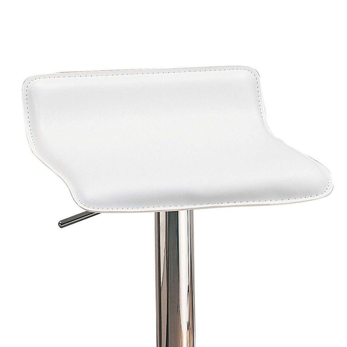 Contemporary Backless Seat Bar Stool, White ,Set Of 2  By Benzara | Bar Stools |  Modishstore  - 3